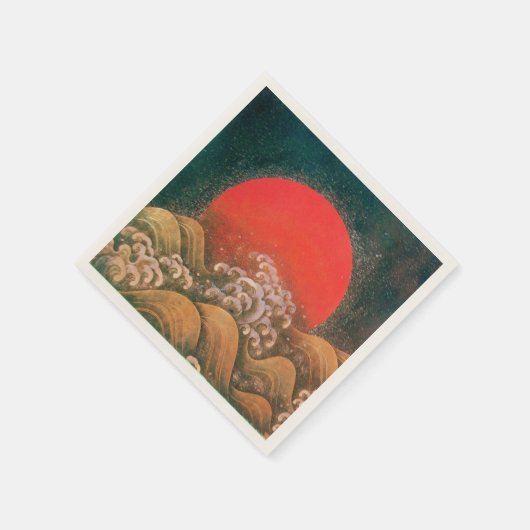 AMATERASU SUN GODDESS Red Black Brown Servetten (Hoek)