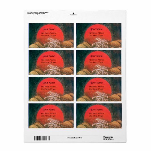 AMATERASU, SUN GODDESS Red Brown Etiket (Full Sheet)