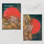 AMATERASU, SUN GODDESS, rode zwarte bruine parel Visitekaartje (Voorkant / Achterkant)