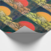 AMATERASU SUN GODDESS rood, groen, geel, zwart Cadeaupapier (Hoek)