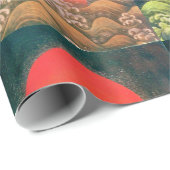 AMATERASU SUN GODDESS rood, groen, geel, zwart Cadeaupapier (Rol Hoek)