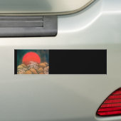 AMATERASU, SUN GODDESS, rood, zwart, bruin Bumpersticker (Op auto)
