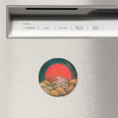 AMATERASU, SUN GODDESS, rood zwart bruin goud Magneet (Insitu (Vaatwasser))