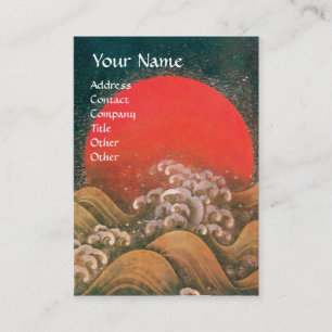 AMATERASU, SUN GODDESS, rood zwart bruin goud Visitekaartje