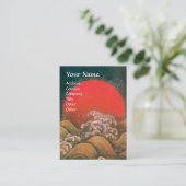 AMATERASU, SUN GODDESS, rood zwart bruin goud Visitekaartje (Staand voorkant)