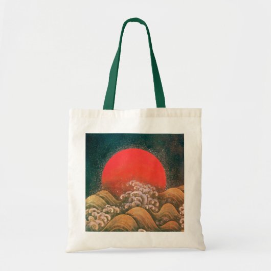 AMATERASU, SUN GODDESS, rood, zwart, bruin Tote Bag (Voorkant)
