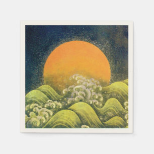 AMATERASU SUN GODDESS Yellow Black Brown Servetten