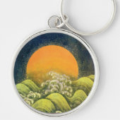 AMATERASU, SUN GODESS geel zwart zwart Sleutelhanger (Voorkant)