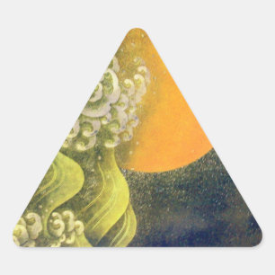 AMATERASU, SUN GODESS geel zwart zwart Sticker