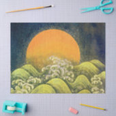 AMATERASU, SUN GODESS Yellow Black Green Tissuepapier (Craft)