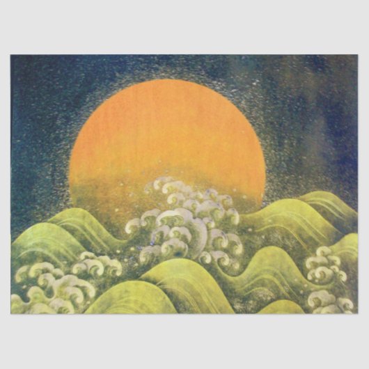 AMATERASU, SUN GODESS Yellow Black Green Tissuepapier (Voorkant)