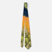 AMATERASU, SUN GODESS Yellow Green Black Stropdas (Achterkant)