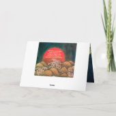 AMATERASU ZON GODIN Rood Geel Zwart Bruin Groen Feestdagen Kaart (Achterkant)