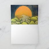 AMATERASU ZON GODIN Rood Geel Zwart Bruin Groen Feestdagen Kaart (Binnen)