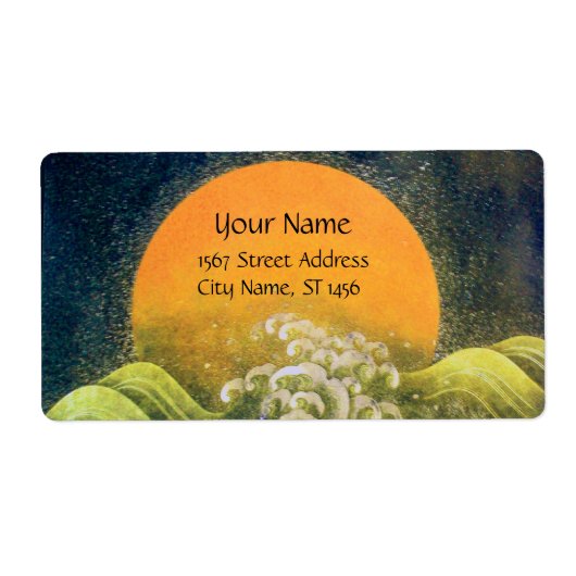 AMATERASU, ZONNEGODIN Helder Geel Groen Etiket (Voorkant)