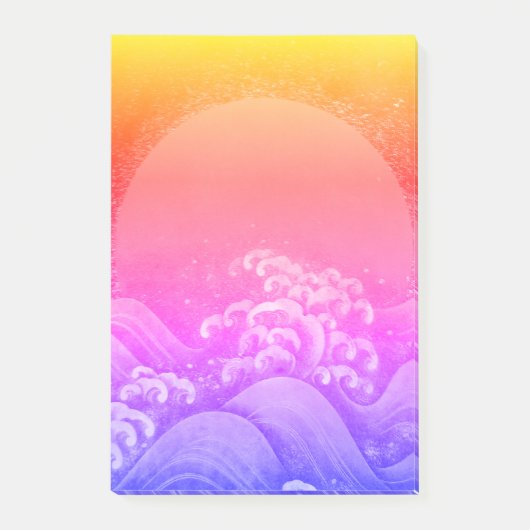 AMATERASU ZONNEGODIN Roze Geel Blauw Post-it® Notes (Voorkant)