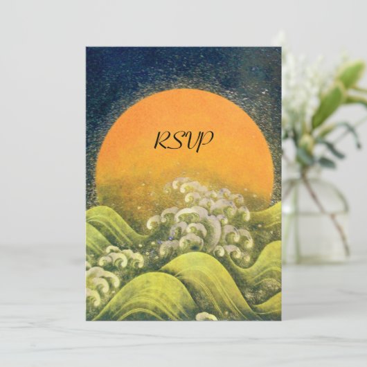 AMATERASU, ZONNEGODIN RSVP, geel groen zwart Kaart (Staand voorkant)