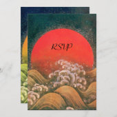 AMATERASU, ZONNEGODIN RSVP rood geel groen bruin Kaart (Voorkant / Achterkant)