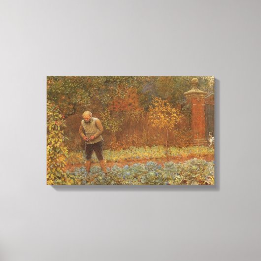 Amateur (Coachman & Cabbages) van Frederick Walker Canvas Afdruk (Voorkant)