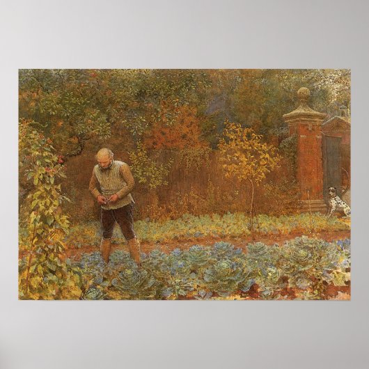 Amateur (Coachman & Cabbages) van Frederick Walker Poster (Voorkant)