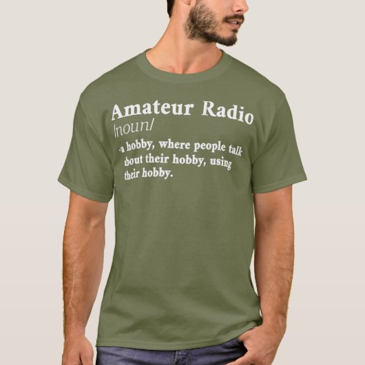 Amateur Ham Radio Definition CB Radio Geek CW T-shirt (Voorkant)