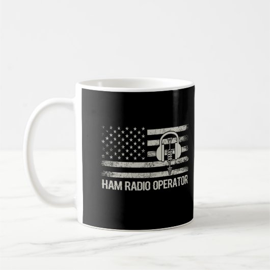 Amateur Ham Radio Flag Koffiemok (Links)