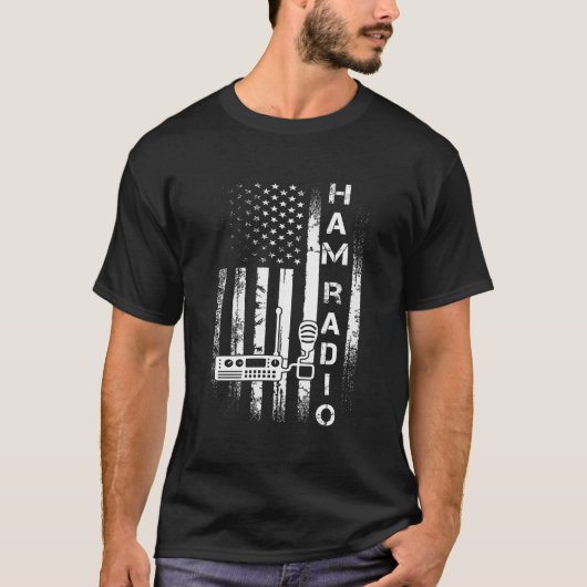 Amateur Ham Radio Flag T-shirt (Voorkant)