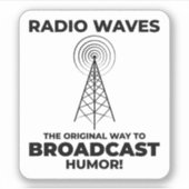 Amateur Ham Radio Operator Funny Gezegde Sticker (Voorkant)