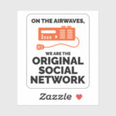 Amateur Ham Radio Operator Origineel Sociaal Netwe Sticker (Vel)