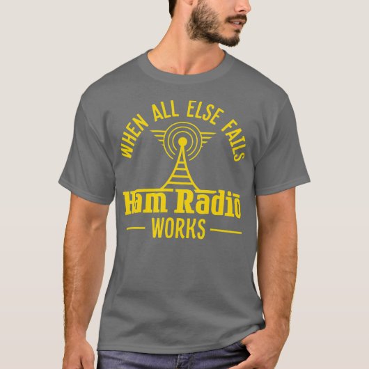 Amateur Ham Radio Operator Shirt Gift Antena Alle (Voorkant)
