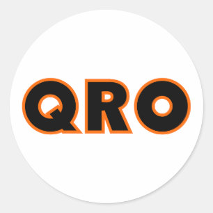 Amateur Ham Radio QRO Ronde Sticker