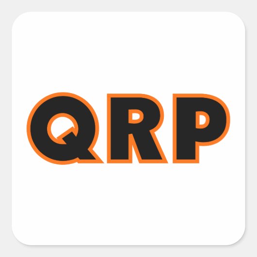 Amateur Ham Radio QRP Vierkante Sticker (Voorkant)