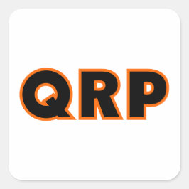 Amateur Ham Radio QRP Vierkante Sticker