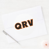 Amateur Ham Radio QRV Ronde Sticker (Envelop)