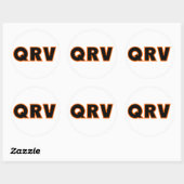 Amateur Ham Radio QRV Ronde Sticker (Vel)