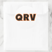 Amateur Ham Radio QRV Ronde Sticker (Tas)