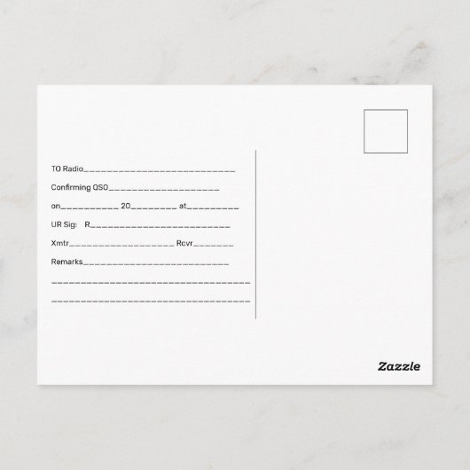 Amateur Ham Radio QSL Kaart Operators Nederland (Achterkant)