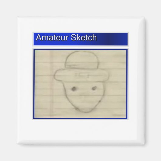 Amateur Leprechaun Sketch Magneet (Voorkant)