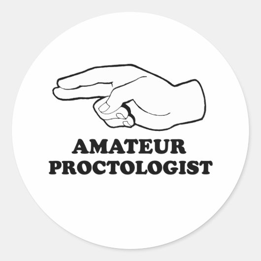 Amateur-proctoloog Ronde Sticker (Voorkant)