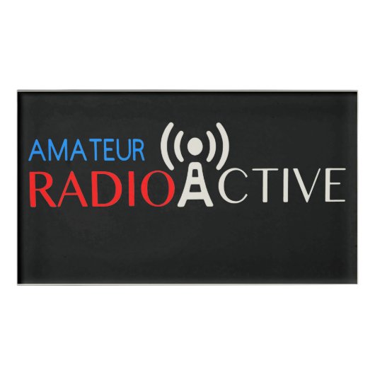 Amateur Radio Actief Naambadge (Voorkant)