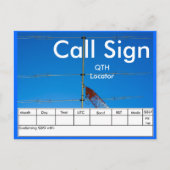 Amateur Radio Antenne QSL Briefkaart (Voorkant)