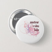 Amateur Radio Babe Ronde Button 5,7 Cm (Voorkant /achterkant)