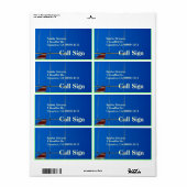 Amateur Radio Beam antenne roepnaam Etiket (Full Sheet)