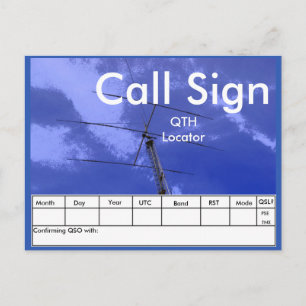 Amateur Radio Beam en Tower QSL Briefkaart