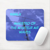 Amateur Radio Call Sign Air Waves Mousepad Muismat (Met muis)