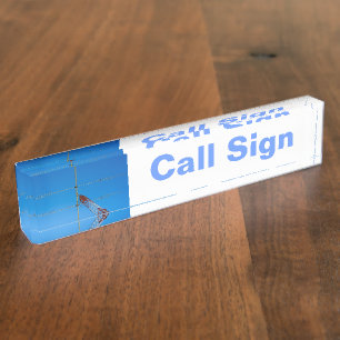 Amateur Radio Call Sign en Antenne 2 Naambordje