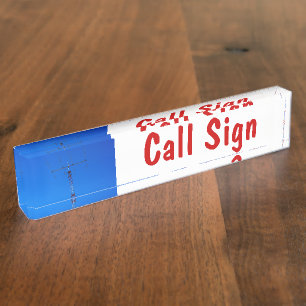 Amateur Radio Call Sign en Antenne 3 Naambordje