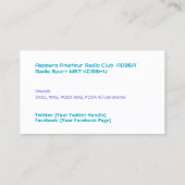 Amateur Radio Call Sign Kaarten met aangepaste QR- Visitekaartje (Achterkant)