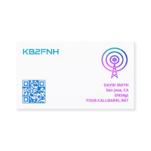 Amateur Radio Call Sign Kaarten met aangepaste QR-