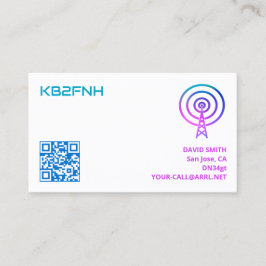 Amateur Radio Call Sign Kaarten met aangepaste QR- Visitekaartje